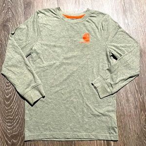 Boys Green Carhartt Long Sleeve